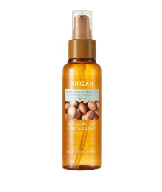 Argan Essential Deep Care Hair Essence 80ml, Made in Korea, with Argan Kernel Oil, Evening Primrose Oil, Rosehip Oil and Camellia Seed Oil