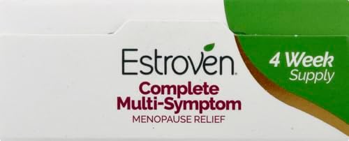 Estroven Complete Multi-Symptom Menopause Supplement for Women,28 Ct.,Clinically Proven Ingredient Provide Menopause Relief & Night Sweats & Hot Flash Relief* Drug-Free-& Non-GMO,(Pack of 2)
