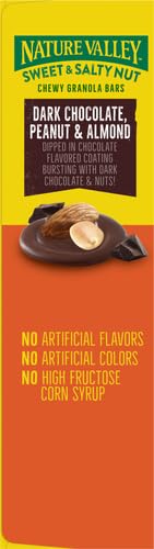 Nature Valley Sweet and Salty Nut Granola Bars, Dark Chocolate Peanut Almond, 6 Bars, 7.2 oz