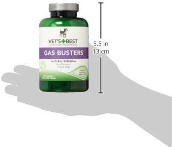 Vet's Best Gas Busters Dog Supplements - Gas, Bloating, Constipation Relief and Digestion Aid for Dogs - 90 Chewable Tablets