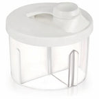 Accmor Baby Formula Dispenser On The Go, Non-Spill Rotating Four-Compartment Formula Container to Go, Milk Powder Kids Snack Container for Infant Toddler Travel Outdoor, White
