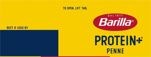 Barilla Protein+ (Plus) Penne Pasta,14.5 Ounce - plant based - Made from Lentils,Chickpeas & Peas - Non-GMO,Kosher Certified,(Pack of 4)