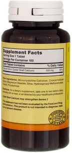 Nature's Blend Oyster Shell Calcium 500 mg Tablets - 100 ct, Pack of 2