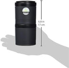 BlenderBottle ProStak Twist n' Lock Storage Jars Expansion 2-Pak with Pill Tray, All Black