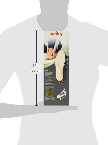 Pedag Viva | Leather Arch Support Inserts | Handmade in Germany | Plantar Fasciitis Relief | Heel Cushion | Activated Charcoal Odor Control | Metatarsal Support Pad | Tan | Men US 10/ EU 43