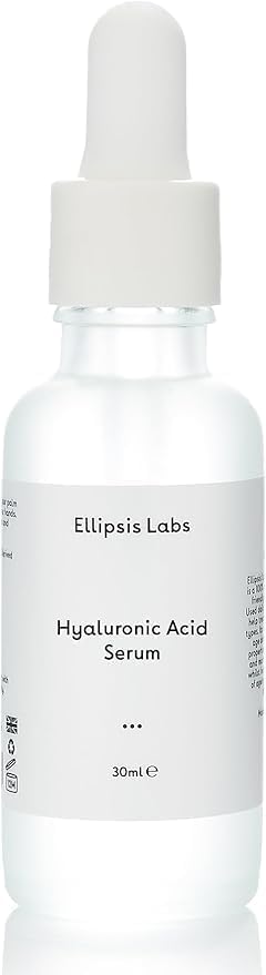 Hyaluronic Acid Serum by Ellipsis Labs – Vegan-Friendly Facial Serum for Intense Hydration and Moisture, Improves Elasticity, Softens Skin, Non-Greasy Formula for All Skin Types, 1 Fl Oz
