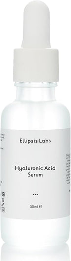 Hyaluronic Acid Serum by Ellipsis Labs – Vegan-Friendly Facial Serum for Intense Hydration and Moisture, Improves Elasticity, Softens Skin, Non-Greasy Formula for All Skin Types, 1 Fl Oz