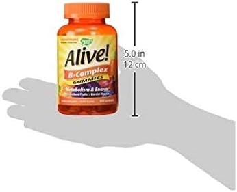 Nature's Way Alive! Vitamin B Complex Gummies,Cellular Energy Support*,8 B-Vitamins,Vegetarian,Mango Flavored,(Packaging May Vary),60 Count (Pack of 2)