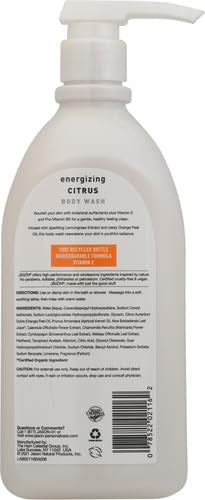 JASON Citrus Energizing Body Wash, For a Gentle Feeling Clean, 30 Fluid Ounces (Pack of 2)