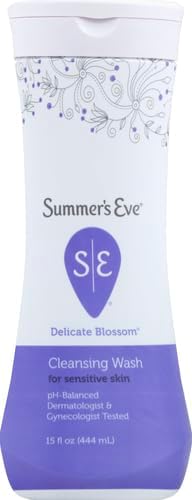 Summer's Eve Delicate Blossom All-Over Daily Feminine Wash, pH-Balanced Body Wash for Women, Removes Vaginal Odor and Refreshes, 15 Fl Oz (Pack of 2)