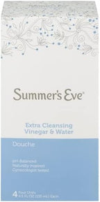 Summer's Eve Douche, Extra Cleansing Vinegar and Water, 4.5 Fl Oz, 4 Ct. (Pack of 3)