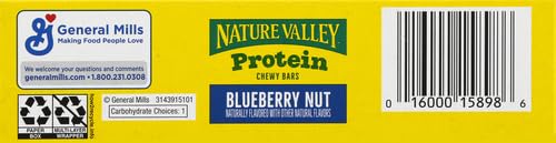 Nature Valley Protein Granola Bars, Blueberry Nut, Chewy Snack Bars, 5 Bars, 7.1 OZ (Pack of 2)