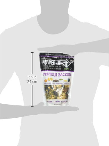 Power Up Premium Trail Mix - Protein Packed 14oz,No Added Sugar,Made Without Peanuts,Gluten Free,Vegan,Non-GMO,(Pack of 2)
