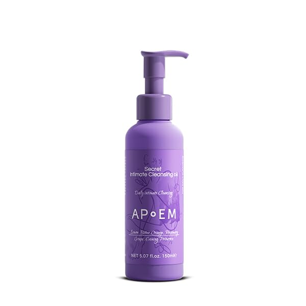 APoEM Secret Intimate Cleansing Oil 150ml, Feminine Wash for Hydration with Evening Primrose & Chamomile, Non-Greasy (1)