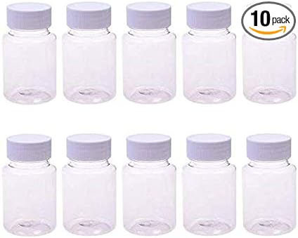 10PCS Empty Plastic Medicine Pill Bottle Container Solid Powder Medicine Chemical Bottles,20ML