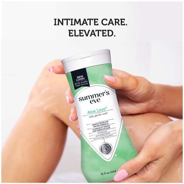 Summers Eve Cleansing Wash 15 Ounce Aloe Love (Sensitive Skin) (444ml) (6 Pack)