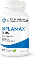 Vitaminerals® 121+ Inflamax® Plus | Quercetin | Proteolytic Enzymes | Ginger | Turmeric | Veggie caps