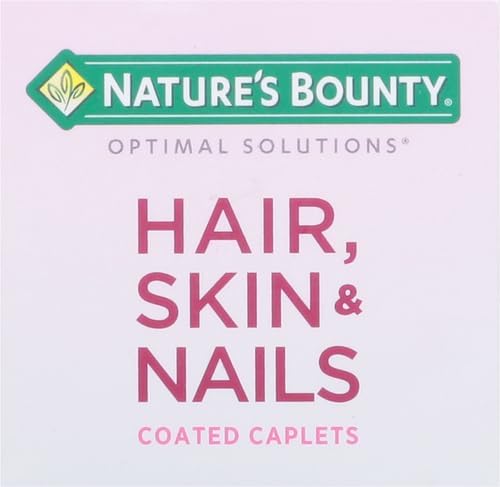 Nature's Bounty Optimal Solutions Hair, Skin & Nails Formula, with 3,000 mcg Biotin, 60 Count (Pack of 3)