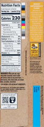 Quaker, Protein Instant Oatmeal, Banana Nut, 12.9 Oz, 6 Count (Pack of 12)