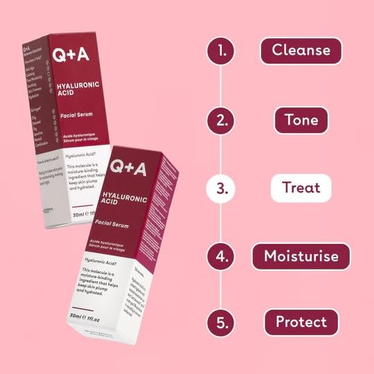 Q+A Hyaluronic Acid Facial Serum (30ml), Natural Hydrating Face Serum, for Plump Skin, Anti Ageing, Fragrance Free, Delivers Deep, Lasting Hydration, Rehydrates and Softens the Skin