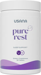 USANA Pure Rest Melatonin Supplement for Sleep Support* – Fast Acting – Sugar Free - 56 Tablets
