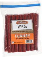 Old Wisconsin Turkey Sausage Snack Sticks, Naturally Smoked, Ready to Eat, High Protein, Low Carb, Keto, Gluten Free, 28 Ounce Resealable Package
