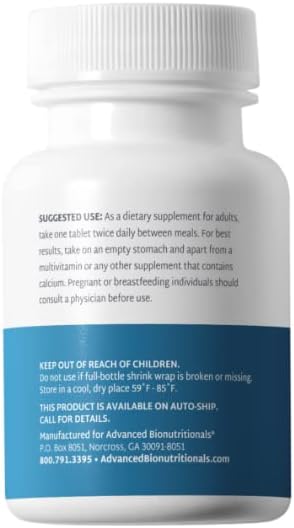 Advanced Bionutritionals – Ultimate Bone Support Supplement, Strontium, Silica, Vitamin K2 and D3, Support Bone Health, Bone Strength, Non GMO, Gluten Free, Dairy Free, Soy Free, Vegan (60 Tablets)