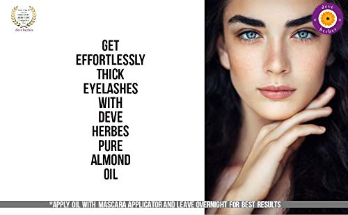 dève herbes Pure Almond Oil (Prunus dulcis) with Glass Dropper Cold Pressed 30ml (1 oz)