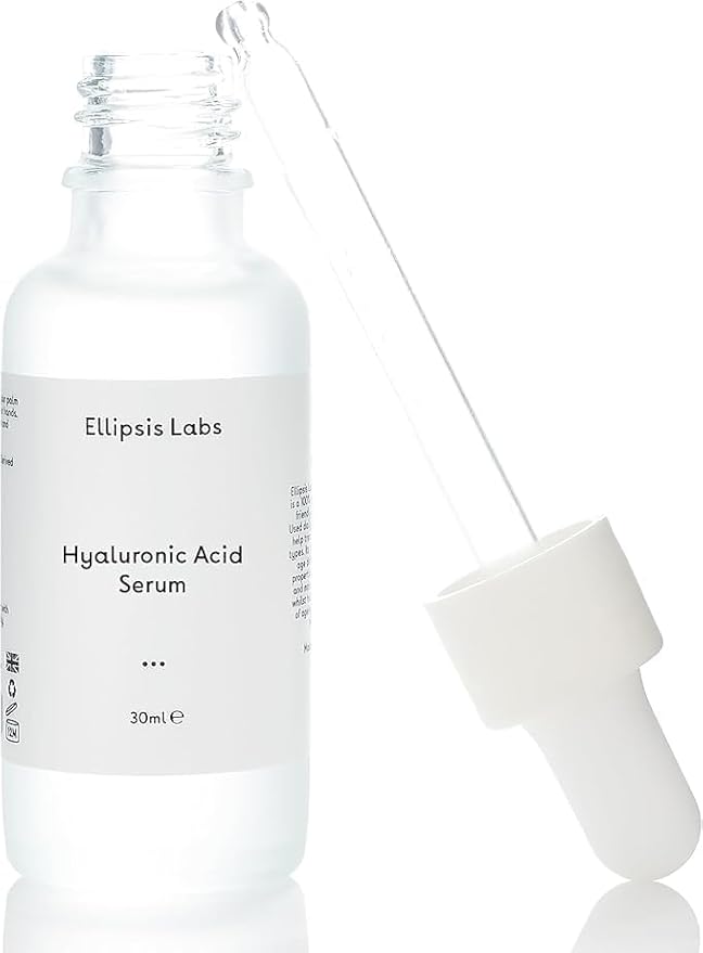 Hyaluronic Acid Serum by Ellipsis Labs – Vegan-Friendly Facial Serum for Intense Hydration and Moisture, Improves Elasticity, Softens Skin, Non-Greasy Formula for All Skin Types, 1 Fl Oz