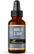 Herbal Goodness Bone and Joint Liquid Extract 1oz - Organic Bone and All Joint Health, Muscle Support, Knee Discomfort with Calcium, Magnesium, Glucosamine and Chondroitin for Men and Women -1 btl