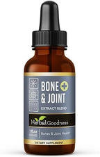 Herbal Goodness Bone and Joint Liquid Extract 1oz - Organic Bone and All Joint Health, Muscle Support, Knee Discomfort with Calcium, Magnesium, Glucosamine and Chondroitin for Men and Women -1 btl