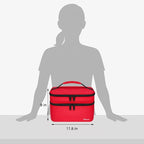 Mancro Dual Layers Medicine Organizer Bag, Pill Bottle Organizer Storage with Lockable Zipper, Medication Travel Bag for Pills, Vitamins, Medical Supplies for Home Storage, XL