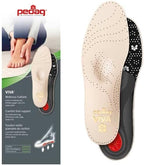 Pedag Viva | Leather Arch Support Inserts | Handmade in Germany | Plantar Fasciitis Relief | Heel Cushion | Activated Charcoal Odor Control | Metatarsal Support Pad | Tan | Men US 10/ EU 43