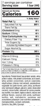 BalanceDiet™ | Protein Bar | 15g of Protein | Low Carb | 7 Bar Box (Coconut Crunch)