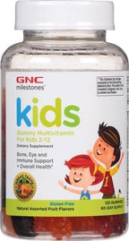 GNC milestones Kids Multi Gummy, Formulated with 11 Essential Nutrients, 120 Gummies
