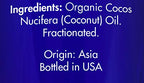 Organic, Fractionated Coconut Oil, for Skin, Essential Oils – 100% Pure, Fractionated Coconut Oil, by Zongle Therapeutics, 4 OZ