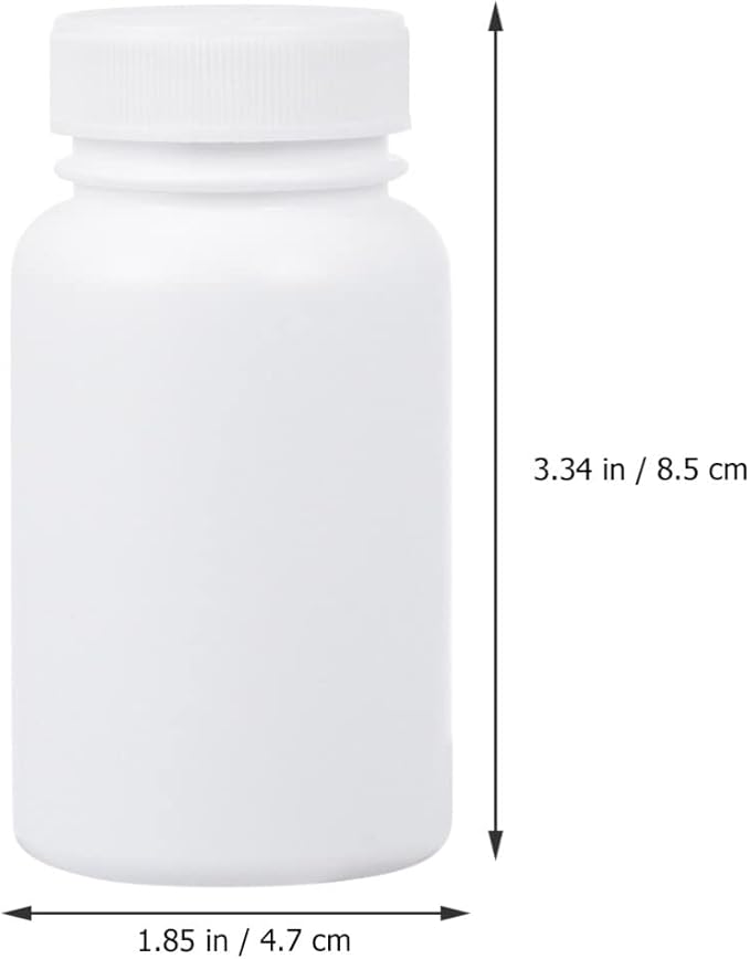 Lurrose Portable Pill Case 20 Pack Moistureproof Lightweight Pill Holder with Spiral Bottle Design for Travel and Home Medication Organization 3.14X1.81X1.81 Inches