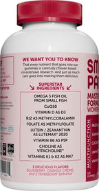 SmartyPants Multivitamin Gummy for Women 50 and Over: Omega 3 Fish Oil (EPA/DHA),Methylfolate,CoQ10,Vitamin D3,C,Vitamin B12,B6,A,K & Zinc,Biotin,Gluten Free,(30 Day Supply),120 Count (Pack of 2)