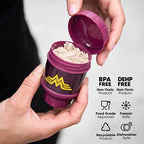 Smartshake Justice League Protein Powder Storage Container 50g Protein Shaker Bottle Funnel 110ml BPA, DC Comics Protein Shakes Bottle Storage for Women - Wonder Woman