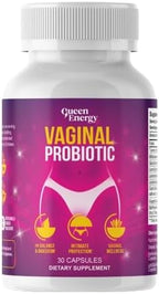 Queen Energy Vaginal Probiotic – Supports pH Balance, Odor Control & Digestive Health – 30 Capsules
