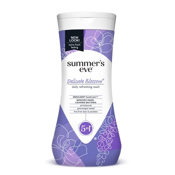 Summer's Eve Delicate Blossom Daily Refreshing Feminine Wash, Removes Odor, pH balanced, 15 fl oz. (Pack of 10)