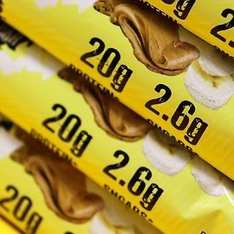 Warrior Crunch High Protein Bars | 20g Protein, Low Carb, Low Sugar, Keto Friendly | Delicious, Chewy, Crispy On The Go Snack | Box of 12 Bars (12 Count (Pack of 1), Banoffee Pie)