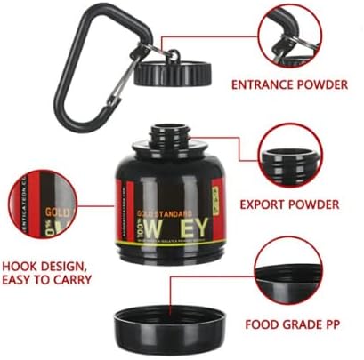 Portable Protein Powder Keychain 200ml 60g Powder Container Bottle Mini Powder Food Pillls Storage Bottle