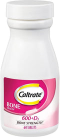Caltrate 600 Plus D3 Calcium and Vitamin D Supplement Tablets, Bone Health Supplements for Adults - 60 Count