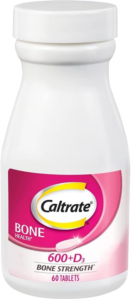 Caltrate 600 Plus D3 Calcium and Vitamin D Supplement Tablets, Bone Health Supplements for Adults - 60 Count