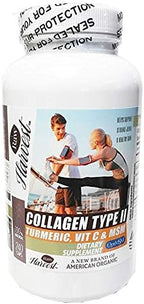 Collagen Type II with Turmeric, Vitamin C, & MSM 240 Capsules 1 Pack