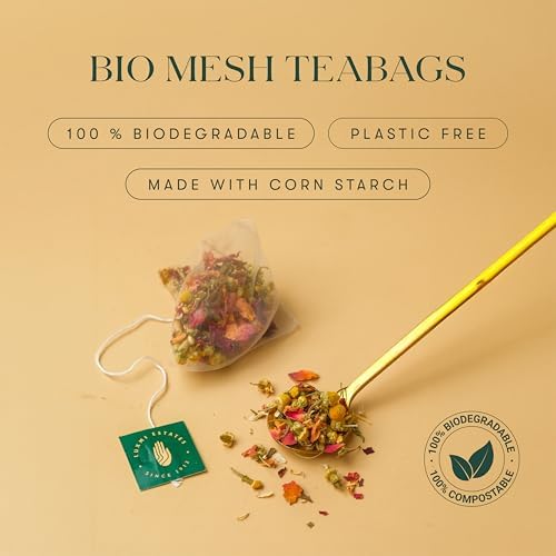 Luxmi Estates - Mango Passionfruit Darjeeling Green Tea, 50 Tea Bags (100g/3.52oz), 100% biodegradable Teabags
