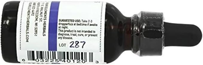 Four Elements 4E Hypnotic Sleep Tincture Blend, Fresh Organic Herb Extract, 1 OZ