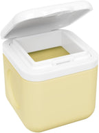 Equadose Magnetic Silicone Storage Container, Modular Supplement & Travel Organizer, Reusable Soft Silicone Vitamin Jar, Fridge-Mountable, Deep Capacity, Secure Flip Lids, Butter, BPA-Free