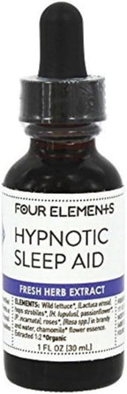 Four Elements 4E Hypnotic Sleep Tincture Blend, Fresh Organic Herb Extract, 1 OZ